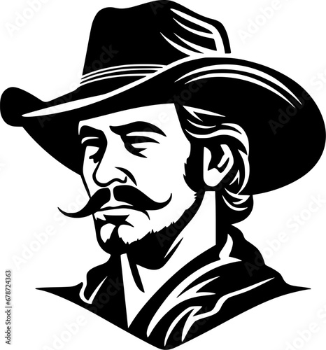 Western - Minimalist and Flat Logo - Vector illustration