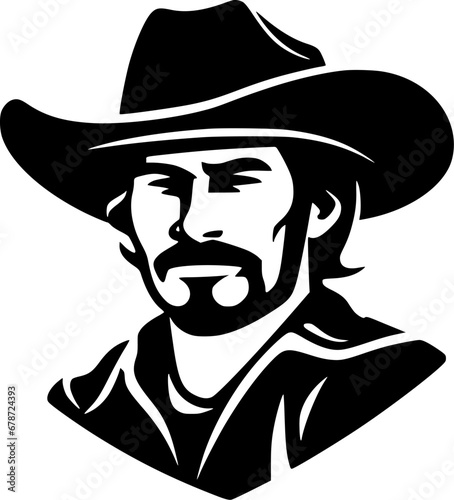 Western | Black and White Vector illustration