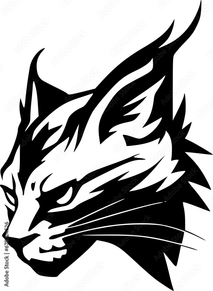 Obraz premium Wildcat | Minimalist and Simple Silhouette - Vector illustration