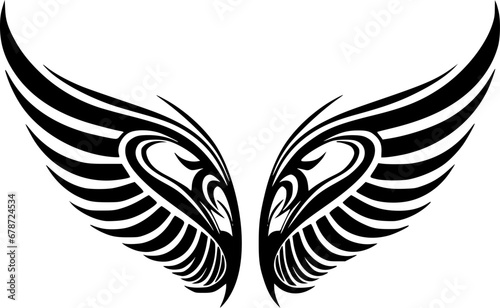 Wings - Minimalist and Flat Logo - Vector illustration