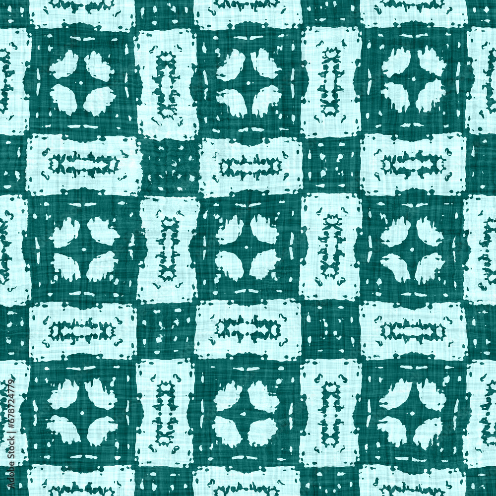 Teal blue white vibrant watercolor batik azulejos tile border banner background. Seamless coastal blur linen effect geometric mosaic effect. Patchwork nautical masculine summer ribbon trim. Teal blue white vibrant watercolor batik azulejos tile border banner background. Seamless coastal blur linen effect geometric mosaic effect. Patchwork nautical masculine summer ribbon trim.