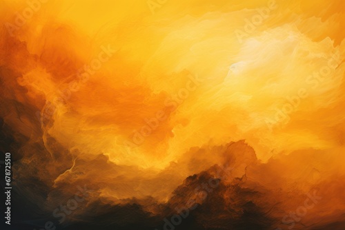 abstract background, abstract yellow fog on dark background