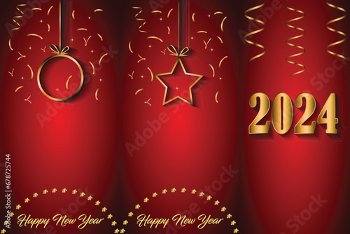 2024 Happy New Year background for your seasonal invitations, festive posters, greetings cards.