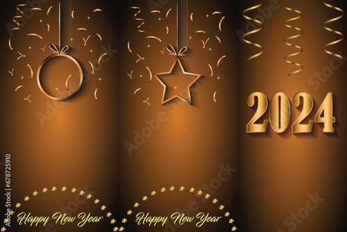 2024 Happy New Year background for your seasonal invitations, festive posters, greetings cards.