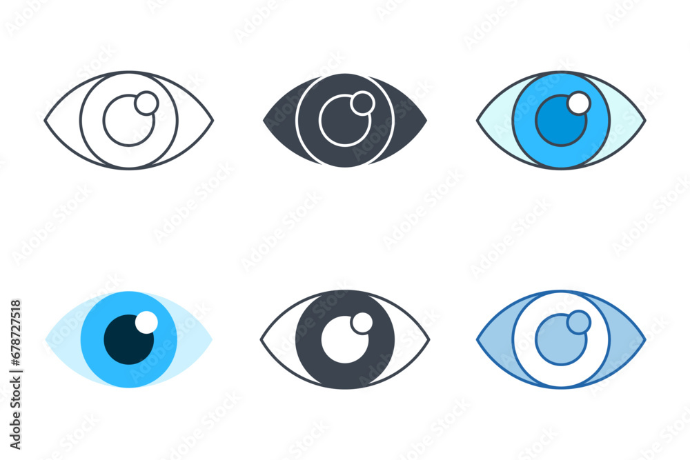 Eye icon collection with different styles. Vision icon symbol vector illustration isolated on white background Eye icon collection with different styles. Vision icon symbol vector illustration isolated on white background