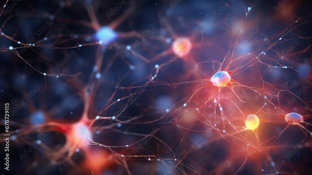 An abstract rendering of interconnected neurons, emphasizing mental and emotional health.