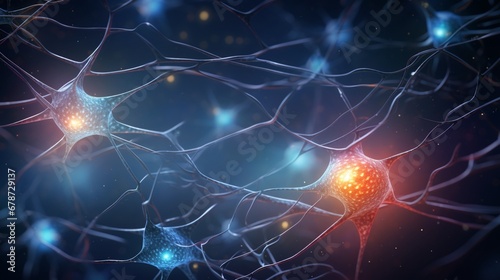 An abstract rendering of interconnected neurons  emphasizing mental and emotional health.