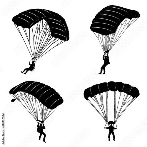 paragliding in the sky