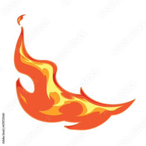 シンプルな炎の斬撃のエフェクト