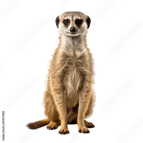 meerkat isolated on white photo