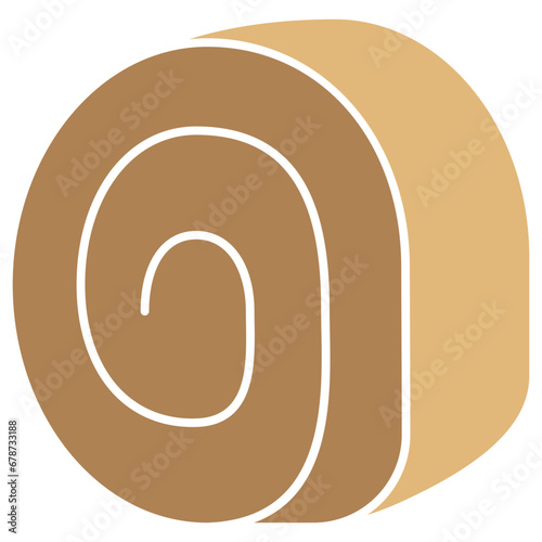 illustration of swiss roll cake