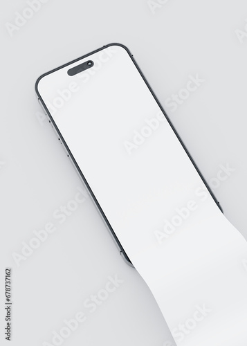 Long scroll smartphone screen, use for design presentation mockup 