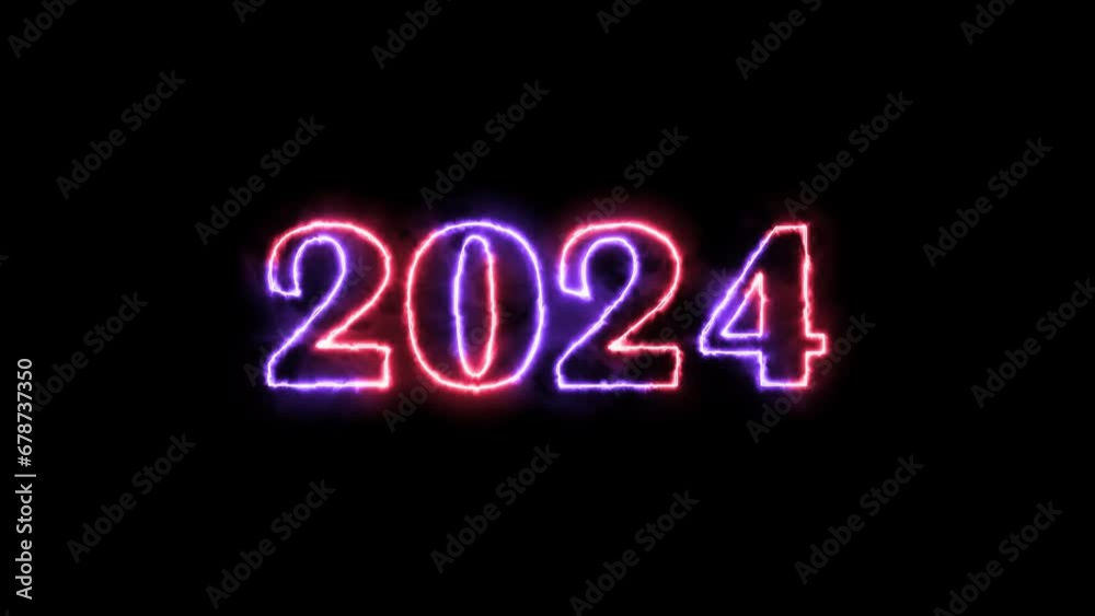 Video animation with the theme happy new year 2024 Video animation with the theme happy new year 2024