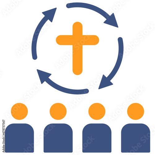 Canvas Print spread religion color style icon