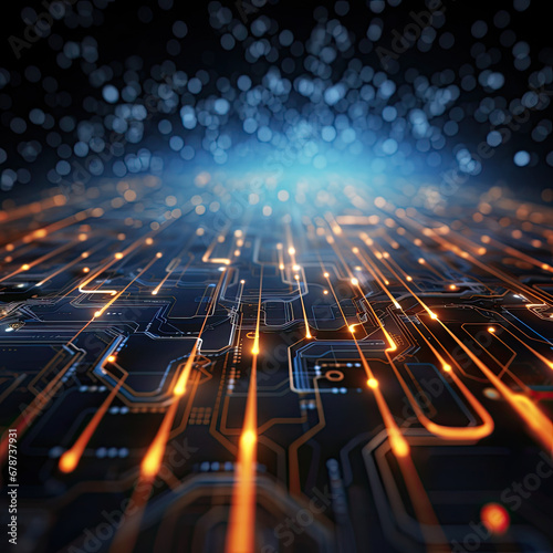 Abstract circuit board technology background. Modern  Electronic technology futuristic.
