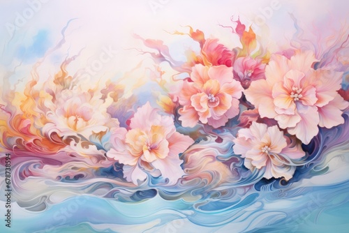 Wallpaper Mural Spring pink flower background decoration art blossom floral beauty bouquet nature Torontodigital.ca