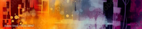 Panel kuchenny z motywem Modern impressionism technique. Wall poster print template. Abstract painting art. Hand drawn by dry brush of paint background texture. Oil painting style. Artistic pattern generative AI