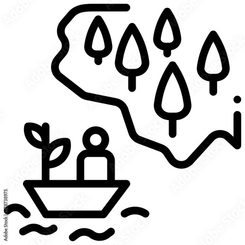 biodiversity outline style icon