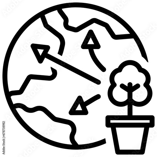 biodiversity outline style icon