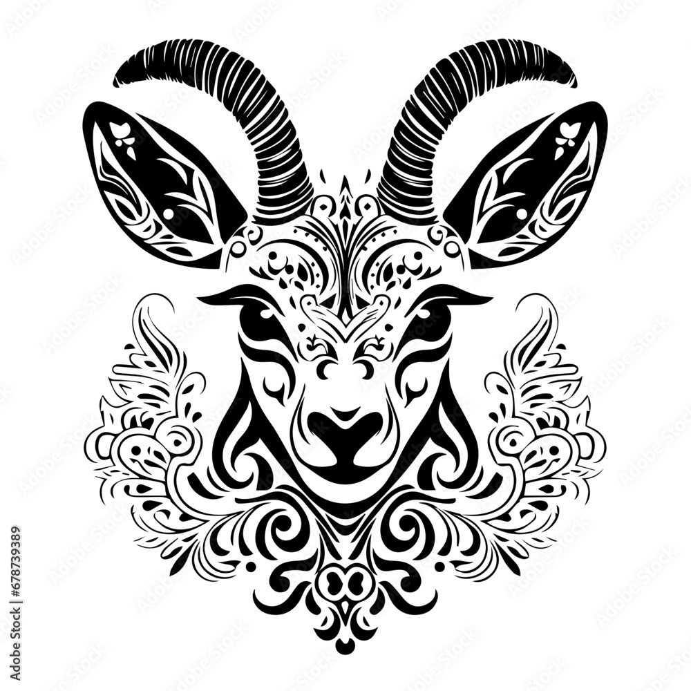 Caprine Vision: Abstract and Artistic Goat Creative Art Vector - A Modernist and Avant-Garde Expression Caprine Vision: Abstract and Artistic Goat Creative Art Vector - A Modernist and Avant-Garde Expression