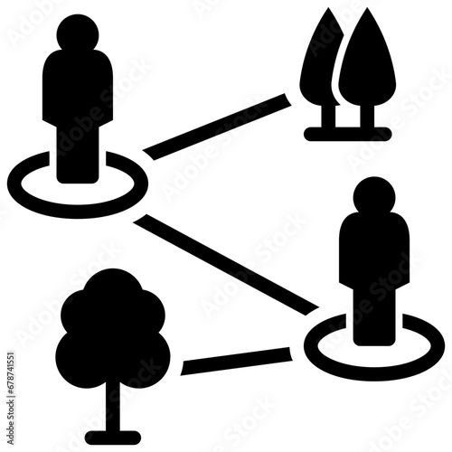 biodiversity glyph style icon