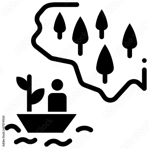 biodiversity glyph style icon