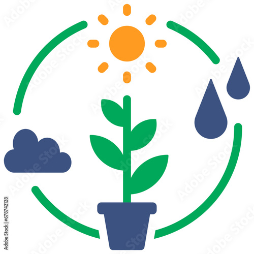 photosynthesis color style icon