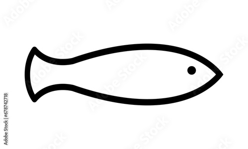 Simple Fish Line Art Logo