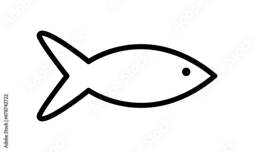 Simple Fish Line Art Logo