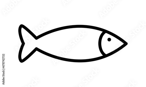 Simple Fish Line Art Logo