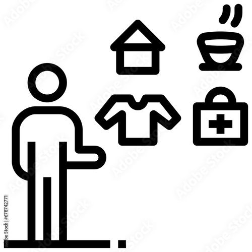 market demand outline style icon