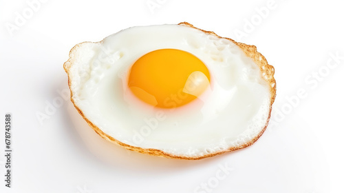 Fried Egg Isolated on white background.
