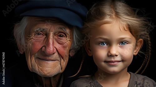 A grandparent with a grandchild