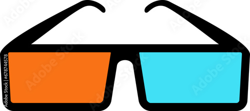 3d glasses illustration photo