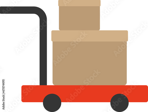 Delivery cardboard illustration