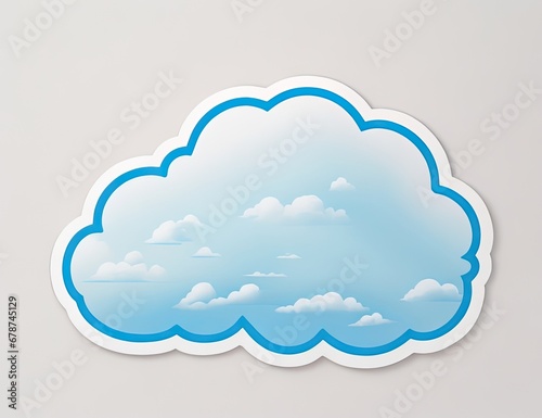 cloud sticker design icon