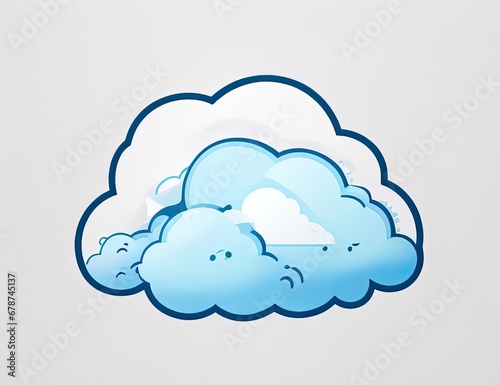 cloud sticker design icon