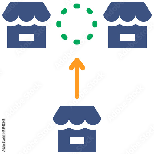 business opportunities color style icon