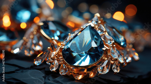 Chrystal chandelier close-up. Glamour background with copy space