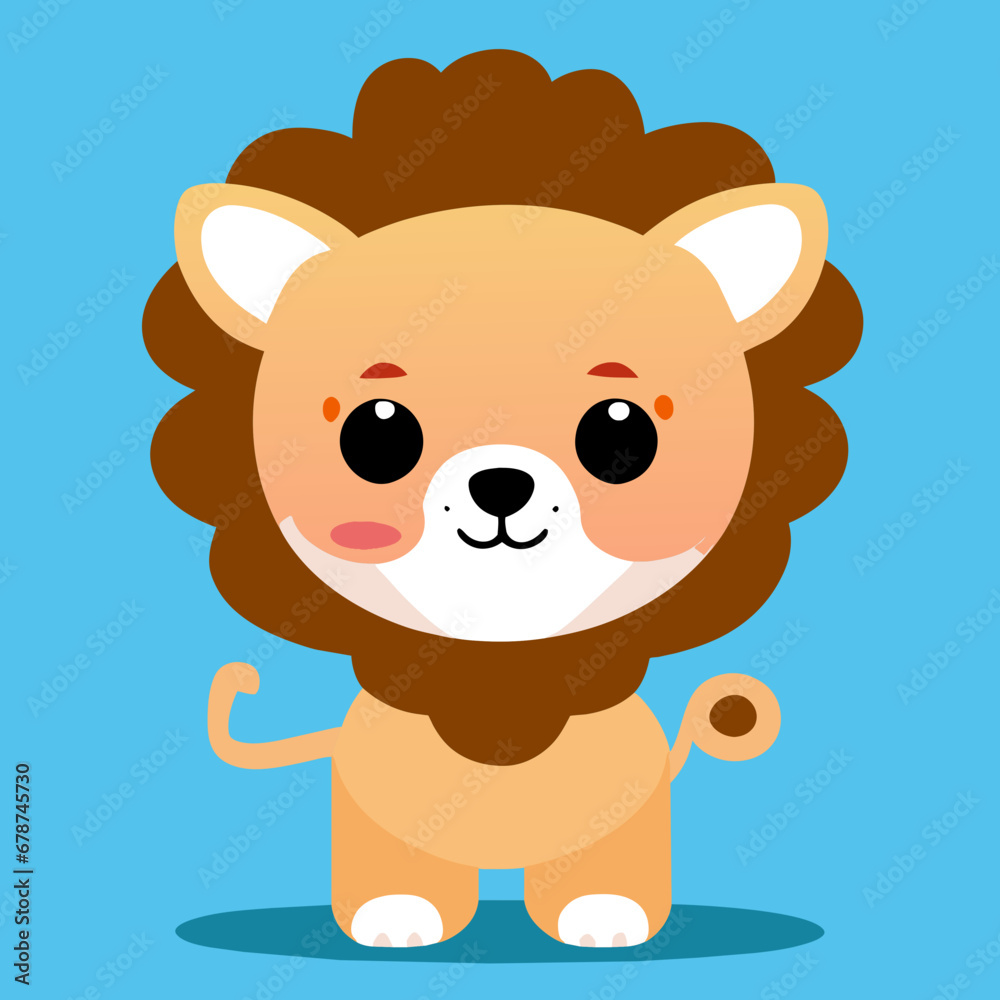 Fototapeta premium cartoon lion head