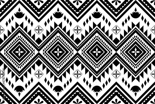 Wallpaper Mural Seamless pattern, Navajo tribe. Native American ornaments, Southwestern national decorating style, Mexican blankets, rugs, sarongs, dresses, curtains, pillows and shawls. White background. Torontodigital.ca