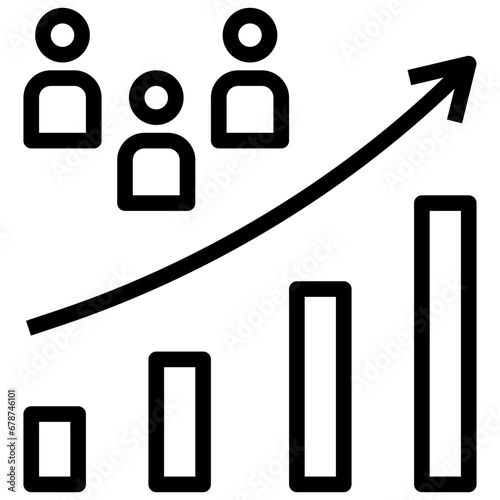 demand outline style icon