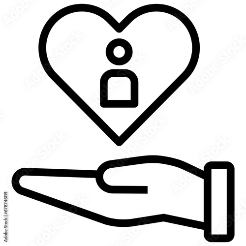 satisfaction outline style icon