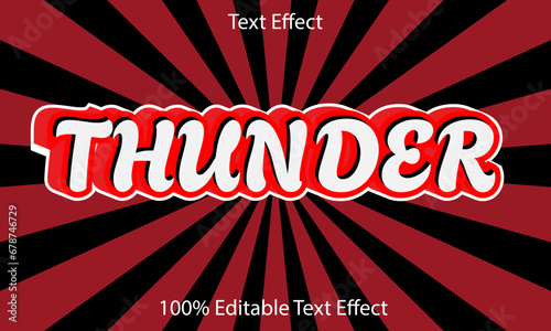 Thunder text effect in 3d