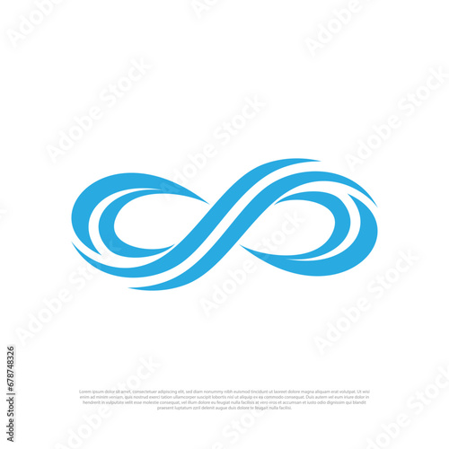 Simple infinite logo design vector template