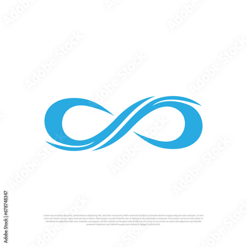 Simple infinite logo design vector template