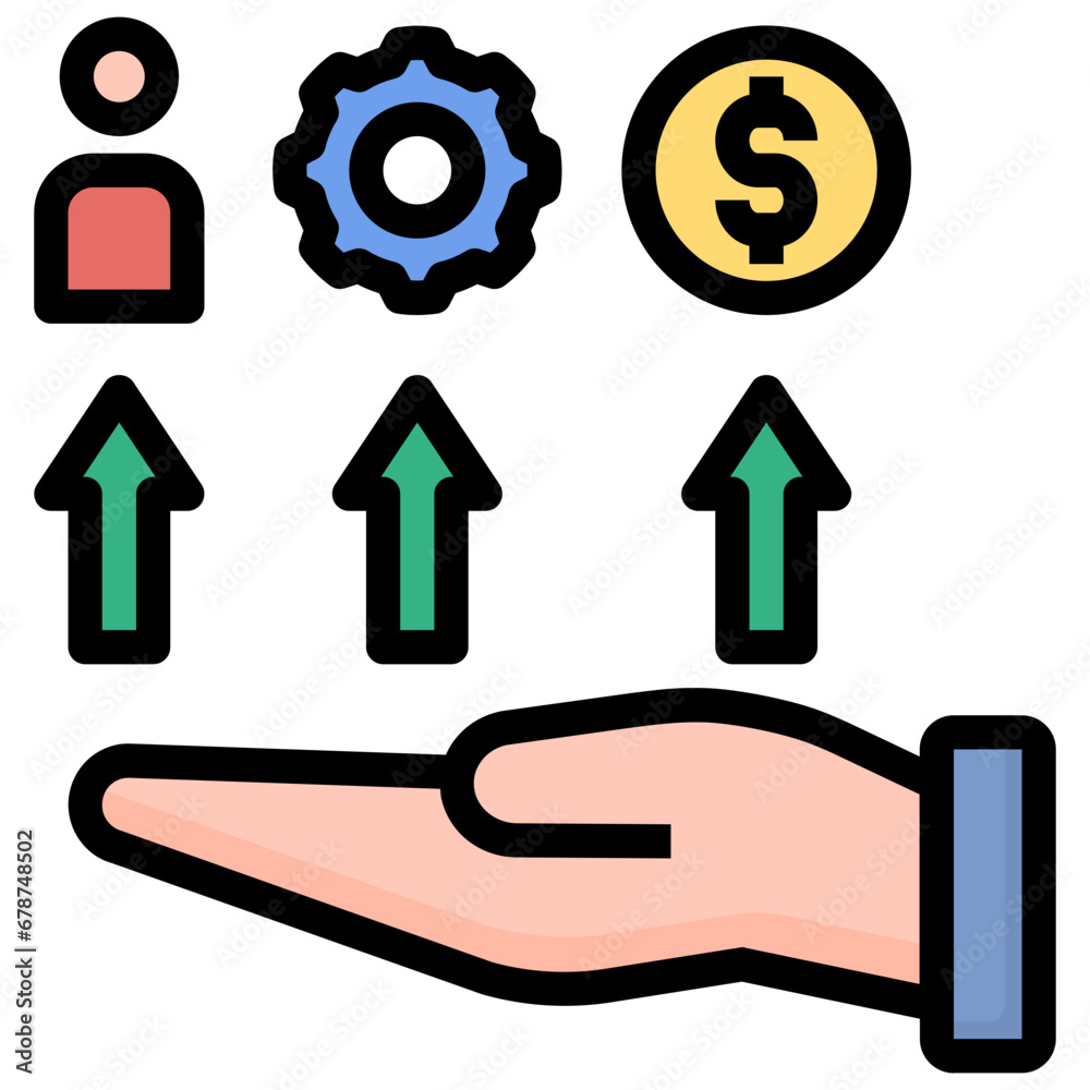 potential development filled outline style icon potential development filled outline style icon