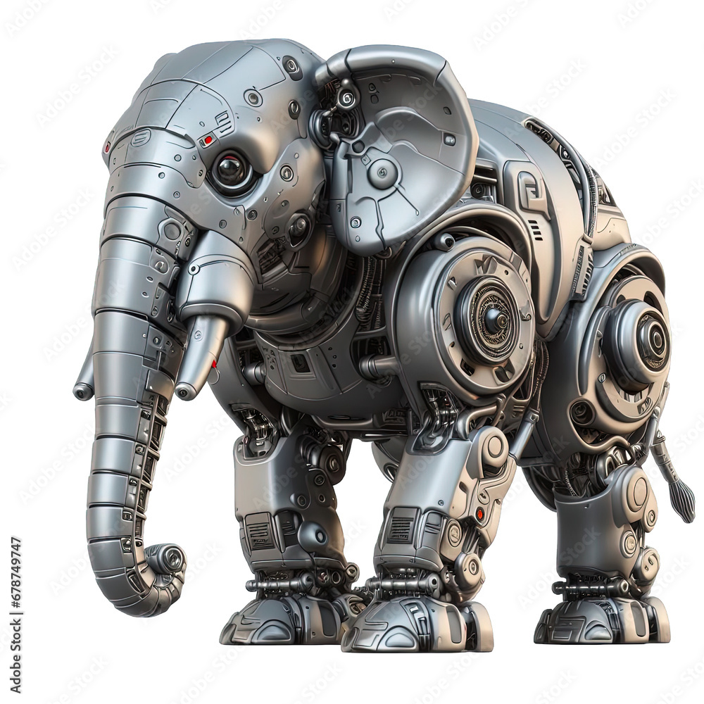 robot elephant isolated on white robot elephant isolated on white