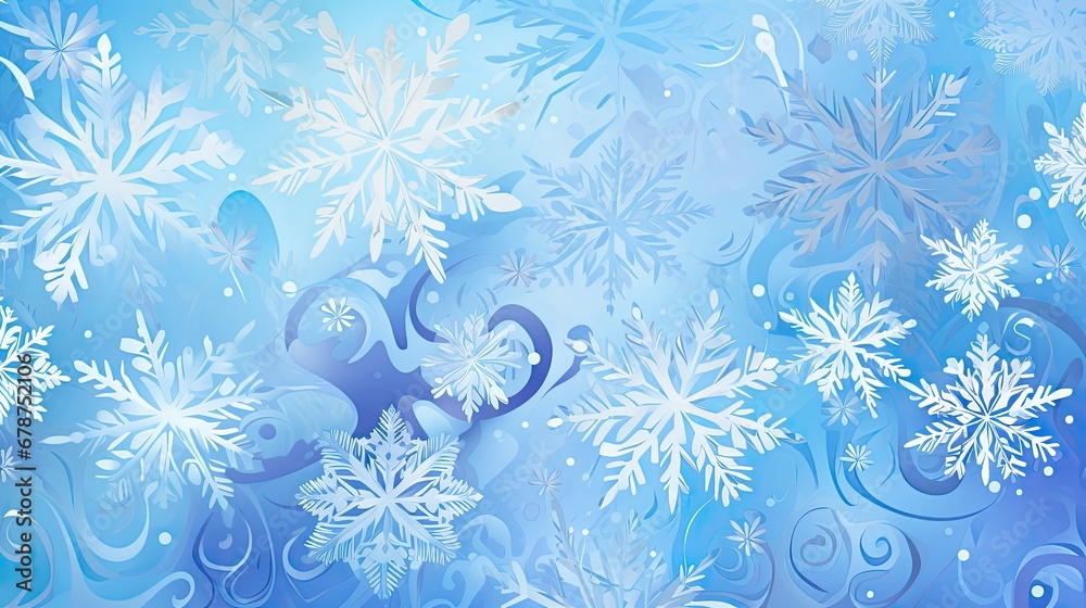 a blue background with white snowflakes and swirls on the bottom of the image and a blue background with white snowflakes and swirls on the bottom of the image. a blue background with white snowflakes and swirls on the bottom of the image and a blue background with white snowflakes and swirls on the bottom of the image.