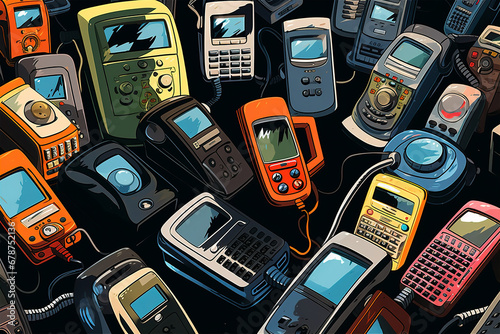 some of mobile phones in the 1990s photo